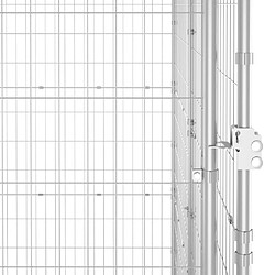 Helloshop26 Chenil extérieur cage enclos parc animaux chien extérieur acier galvanisé avec toit 14,52 m² 02_0000434 pas cher