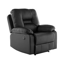 Beliani Fauteuil Cuir PU Noir BERGEN 