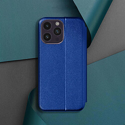 Avizar Housse iPhone 14 Pro Max Clapet Porte-carte Support Finition Satinée bleu nuit pas cher