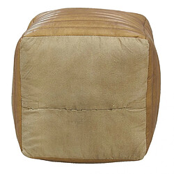 Avis Aubry Gaspard Pouf cube en cuir.