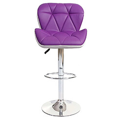 Acheter Mendler Tabouret de bar HWC-A92, tabouret de bar, cuir synthétique réglable en hauteur ~ violet