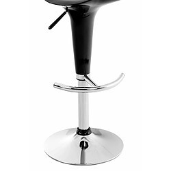 Avis Decoshop26 Lot de 2 tabourets de bar design noir pivotant et hauteur réglable TDB10029