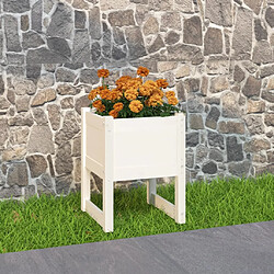 vidaXL Jardinière Blanc 40x40x52,5 cm Bois massif de pin