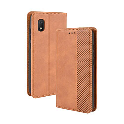 Etui en PU style vintage marron pour votre Alcatel 1B (2020)/1A (2020)