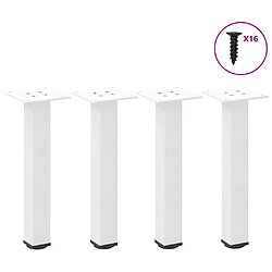 vidaXL Pieds de table basse 4 pcs blanc 42-44 cm acier