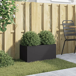 Avis Maison Chic Jardinière,Bac à fleurs - pot de fleur noir 62x30x29 cm acier laminé à froid -GKD13529