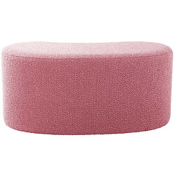 Acheter LEITMOTIV Pouf en tissu bouclette Ada Wave rose pâle.