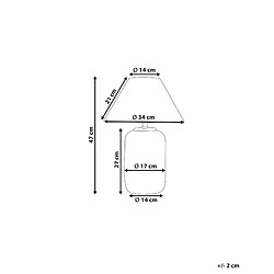 Avis Beliani Lampe à poser en céramique grise 47 cm MUSSEL