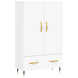 vidaXL Buffet haut blanc 69,5x31x115 cm bois d'ingénierie