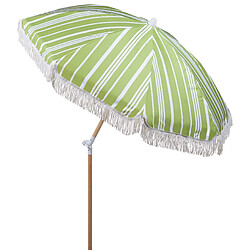 Acheter Beliani Parasol de jardin d 150 cm vert et blanc MONDELLO