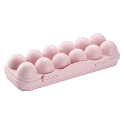 Wewoo 2 PCS 12-Box avec boîte de stockage d'oeufs Snap-On rose 