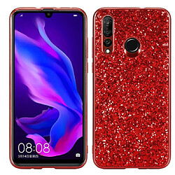 Wewoo Coque TPU Antichoc Poudre Glitter pour Huawei nova 4 Rouge