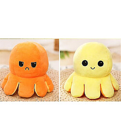 Universal Flip peluche belle poupée en peluche, simulation douce réversible Toyorange / jaune