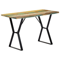 vidaXL Table à manger 120x60x76 cm Bois de récupération massif