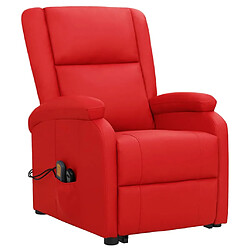 vidaXL Fauteuil de massage Rouge Similicuir