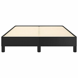 Maison Chic Lit adulte - Lit simple Cadre de lit,Structure du lit Contemporain Noir 120x200 cm Similicuir -MN52422 pas cher