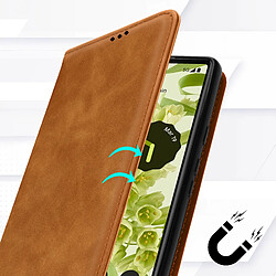 Avis Avizar Étui Portefeuille Google Pixel 6a Porte-cartes Soft-touch Camel