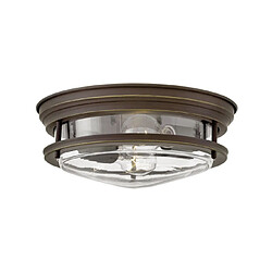 Elstead Lighting Plafonnier Salle de bains Hinkley Verre transparent,acier Verre transparent, bronze huilé