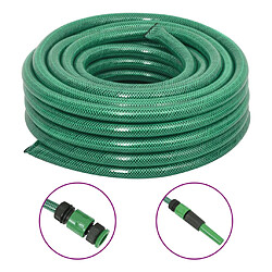 vidaXL Tuyau d'arrosage avec jeu de raccords vert 0,75" 10 m PVC