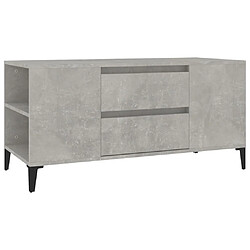 vidaXL Meuble TV Gris béton 102x44,5x50 cm Bois d'ingénierie