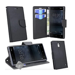 Htdmobiles Housse etui portefeuille pour Nokia 2 + film ecran - NOIR - NOIR