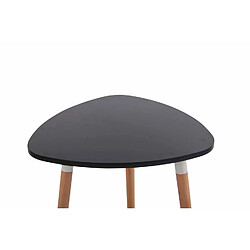 Decoshop26 Table de cuisine table d'appoint en bois couleur noir hauteur 75 cm Ø 60 cm TAB10060