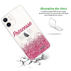 Avis Coque iPhone 12 mini souple transparente Princesse Malgré Moi Motif Ecriture Tendance Evetane