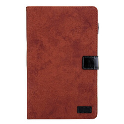 Wewoo Housse Coque Etui à rabat horizontal en cuir de style affaires pour Galaxy Tab S5e / T720avec support et fente cartecadre photo et fonction veille / réveil Marron