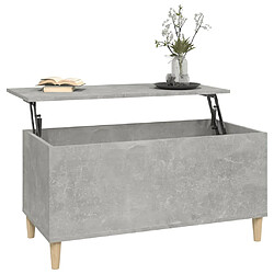 ComfortXL Table Basse Gris Béton 90x44,5x45 Cm Bois D'ingénierie pas cher