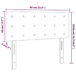 vidaXL Tête de lit Gris 90x5x78/88 cm Similicuir pas cher