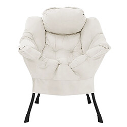 ML-Design Fauteuil 2 places Relax Fauteuil de salon Fauteuil à oreilles Coton Crème