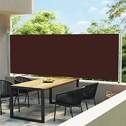 vidaXL Auvent latéral rétractable de patio 600x160 cm marron