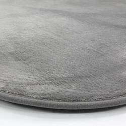 Thedecofactory FLANELLE - Tapis forme fleur extra-doux gris 90x90