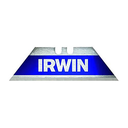 IRWIN Boîte de 100 lames trapezes bleu bi-métal - Pour couteau