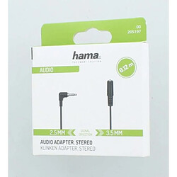 HAMA Adaptateur audio, jack mâle 2,5 mm - jack femelle 3,5 m, stéréo