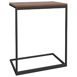 Maison Chic Table d'appoint | Table Basse Noir 55x35x66 cm Bois d'ingénierie -GKD82574 pas cher