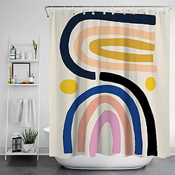 Universal Rideau de douche imprimé arc-en-ciel, rideau de douche en tissu de polyester imperméable (180cm x 180cm)