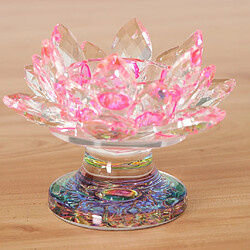 Avis 7 couleurs bouddhiste cristal lumière de thé en verre lumière de fleur de lotus rose