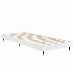 Acheter vidaXL Cadre de lit sans matelas blanc brillant 75x190 cm