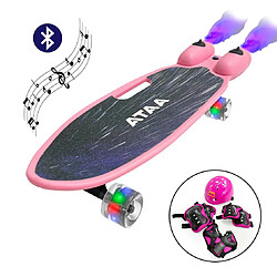 Skateboard avec LED et fumée ATAA Misil Rose