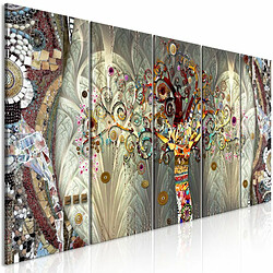 Paris Prix Tableau Imprimé Tree of Life 5 Panneaux Narrow 90x225cm