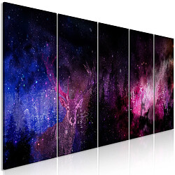 Artgeist Tableau - Deer Galaxy (5 Parts) Narrow [100x40]