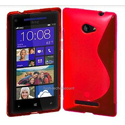 Htdmobiles Housse etui coque silicone gel ROSE pour Windows Phone 8S by HTC + film ecran