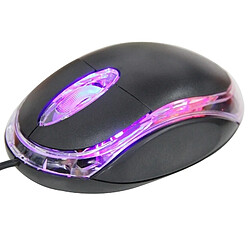 Wewoo Souris noir 1000dpi Coloré Optique USB Roue de Défilement