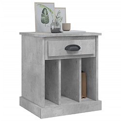 Avis vidaXL Tables de chevet 2 pcs gris béton 43x36x50 cm