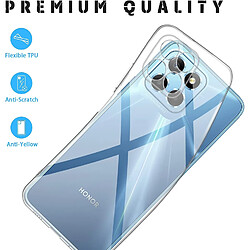 Coque Silicone Transparente + Vitre Protection Ecran Pour Honor X6/Honor X8 5G/Honor 70 Lite 5G Little Boutik®