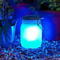 Acheter Totalcadeau Jar bocal solaire 2 couleurs d'éclairage bleu ou jaune