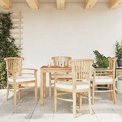 Salle à dîner de jardin 5 pcs,Table et chaise à manger Bois de teck massif -MN95582