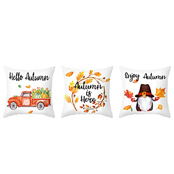 P103 3PCS 45 * 45cm Thanksgiving Maple Feuille motif HUG TAYOWCASE Maison de vacances Décoration Taie d'oreiller Sofa Coussin Coussin