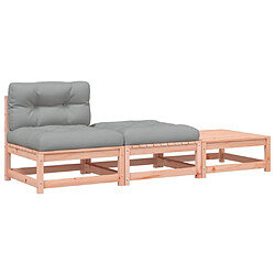 Maison Chic Canapé de jardin sans accoudoirs avec coussins et repose-pieds | Canapé Sofa d'extérieur | Fauteuil terrasse -MN85230